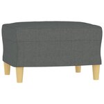 vidaXL Ensemble de canapés 3 Pièces coussins gris foncé tissu