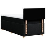 vidaXL Sommier à lattes de lit avec matelas Noir 90x200 cm Tissu