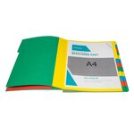Trieur Harmonika® À Fenêtres Avec Élastiques Véritable Carte Lustrée 24 Compartiments - Vert - X 4 - Exacompta