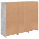 vidaXL Buffets avec lumières LED 3 Pièces gris béton bois d'ingénierie