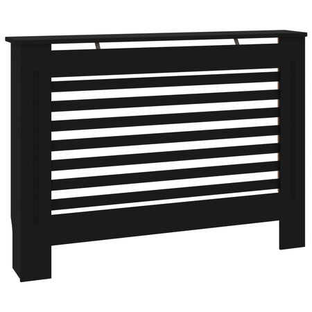 vidaXL Cache-radiateur noir 112x19x81 5 cm MDF