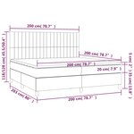 vidaXL Sommier à lattes de lit matelas et LED Rose 200x200 cm Velours