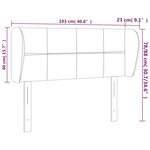 vidaXL Tête de lit avec oreilles Noir 103x23x78/88 cm Tissu