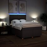 vidaXL Sommier à lattes de lit avec matelas Marron foncé 140x190 cm