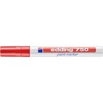 Marqueur Peinture 750 Rouge Pointe Ronde 2-4 mm x 6 EDDING