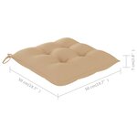 vidaXL Chaises à manger d'extérieur lot de 6 et coussins Acacia massif