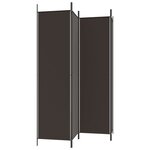 vidaXL Cloison de séparation 4 panneaux Marron 200x200 cm Tissu