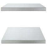 vidaXL Étagères murales 2 Pièces 75x40x3 cm argenté acier inoxydable