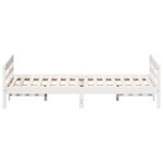 vidaXL Cadre de lit sans matelas blanc 120x200 cm bois de pin massif
