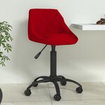 vidaXL Chaise de salle à manger Rouge bordeaux Velours