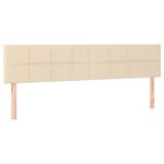vidaXL Sommier à lattes de lit avec matelas Crème 180x200 cm Tissu