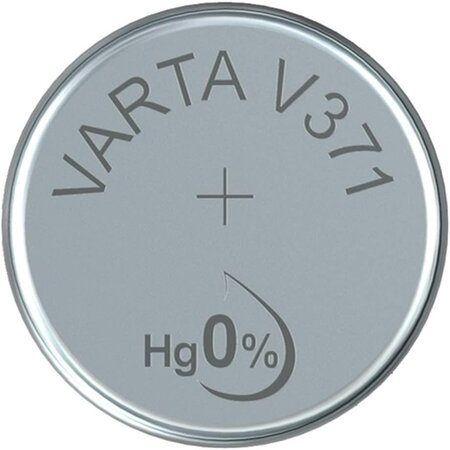 Blister 1 Pile Oxyde Argent Montres V371 (SR69) SR920SW 1,55 Volt x 2 VARTA