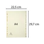 Intercalaires Imprimés Carte Peau 155g 20 Positions De A À Z - A4 - Ivoire - X 10 - Exacompta