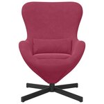 Fauteuil Œuf VidaXL en Velours Rouge Vin