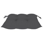 vidaXL Chaises de jardin avec coussins 4 Pièces Gris Bois d'acacia massif