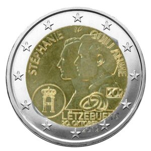 2 euro commemorative 2022 : luxembourg (10 ans du mariage du couple héritier)