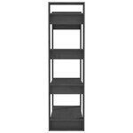 vidaXL Bibliothèque/Séparateur de pièce Gris 80x35x125 cm Pin massif