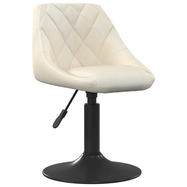 vidaXL Tabouret de bar Crème Velours
