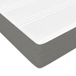 vidaXL Sommier à lattes de lit avec matelas Gris foncé 140x200cm Tissu