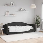 vidaXL Lit de repos noir 80x200 cm tissu