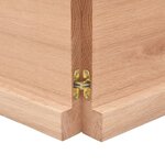 vidaXL Dessus de table bois massif traité bordure assortie