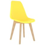 vidaXL Chaises à manger lot de 6 jaune plastique