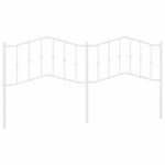 vidaXL Tête de lit métal blanc 193 cm