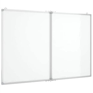 vidaXL Tableau blanc magnétique pliable 120x100x1 7 cm aluminium