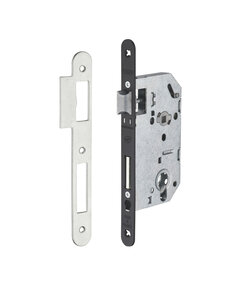 THIRARD - Serrure encastrable Monomax NF pour cylindre européen  axe 50mm  bouts ronds  têtière noire