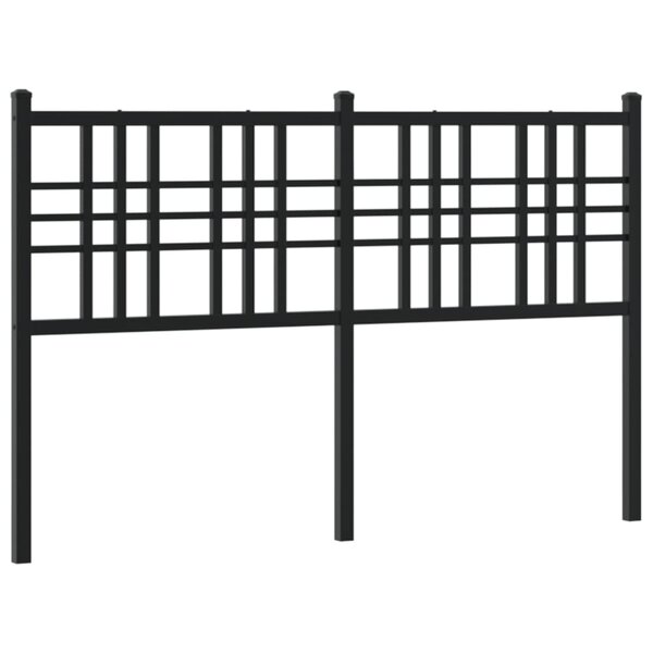 vidaXL Tête de lit métal noir 120 cm