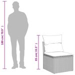 vidaXL Salon de jardin avec coussins 5 Pièces beige résine tressée
