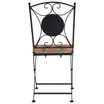 vidaXL Mobilier de bistro 3 Pièces mosaïque Carreau céramique Orange/Gris