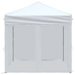 vidaXL Tente de réception pliable avec parois Blanc 2x2 m