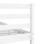 vidaXL Cadre de lit Blanc 75x190 cm Petit simple Bois massif