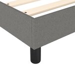 vidaXL Cadre de lit Gris foncé 90x200 cm Tissu