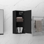 vidaXL Armoire murale de salle de bain Noir 32x20x67 cm