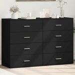 vidaXL Buffets 2 Pièces noir 60x39x80 cm bois d’ingénierie