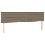 vidaXL Sommier à lattes de lit avec matelas Taupe 160x200 cm Tissu