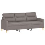 vidaXL Ensemble de canapés 4 Pièces avec coussins Taupe Tissu