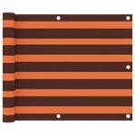 vidaXL Écran de balcon Orange et marron 75x400 cm Tissu Oxford