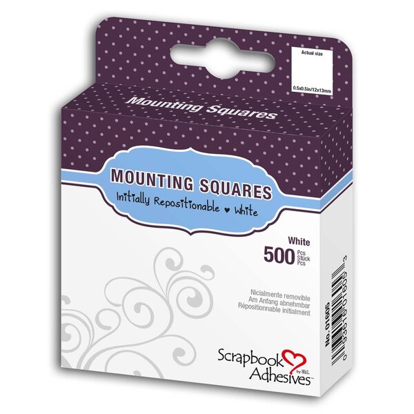 217 carrés mousse 3D adhésifs Blanc