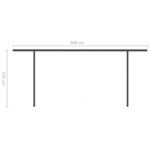 vidaXL Auvent automatique rétractable et poteaux 6x3 5 m Bleu et blanc