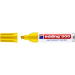 Marqueur Permanent 500 Corps Alu Jaune Pointe Large Biseautée 2-7 mm EDDING