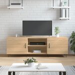 vidaXL Meuble TV chêne sonoma 150x30x50 cm bois d'ingénierie