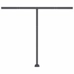vidaXL Auvent manuel rétractable avec LED 350x250 cm Bleu et blanc