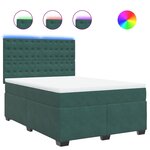 vidaXL Sommier à lattes de lit et matelas Vert foncé 160x200cm Velours