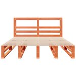 vidaXL Cadre de lit sans matelas cire marron 140x190cm bois pin massif