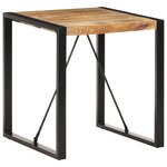 vidaXL Table de salle à manger 70x70x75cm Bois de manguier massif brut