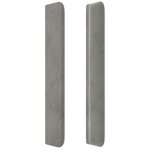 vidaXL Tête de lit avec oreilles Gris clair 163x16x118/128 cm Velours