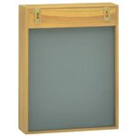 vidaXL Armoire à miroir 30x10x40 cm Bois de teck solide